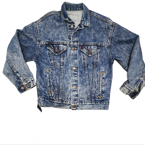 Vintage 80s LEVI STRAUSS Women's Size L Denim Jean Jacket 57508-1109 USA Made - Picture 1 of 4